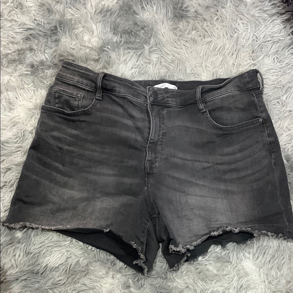 Women's Black Denim Shorts